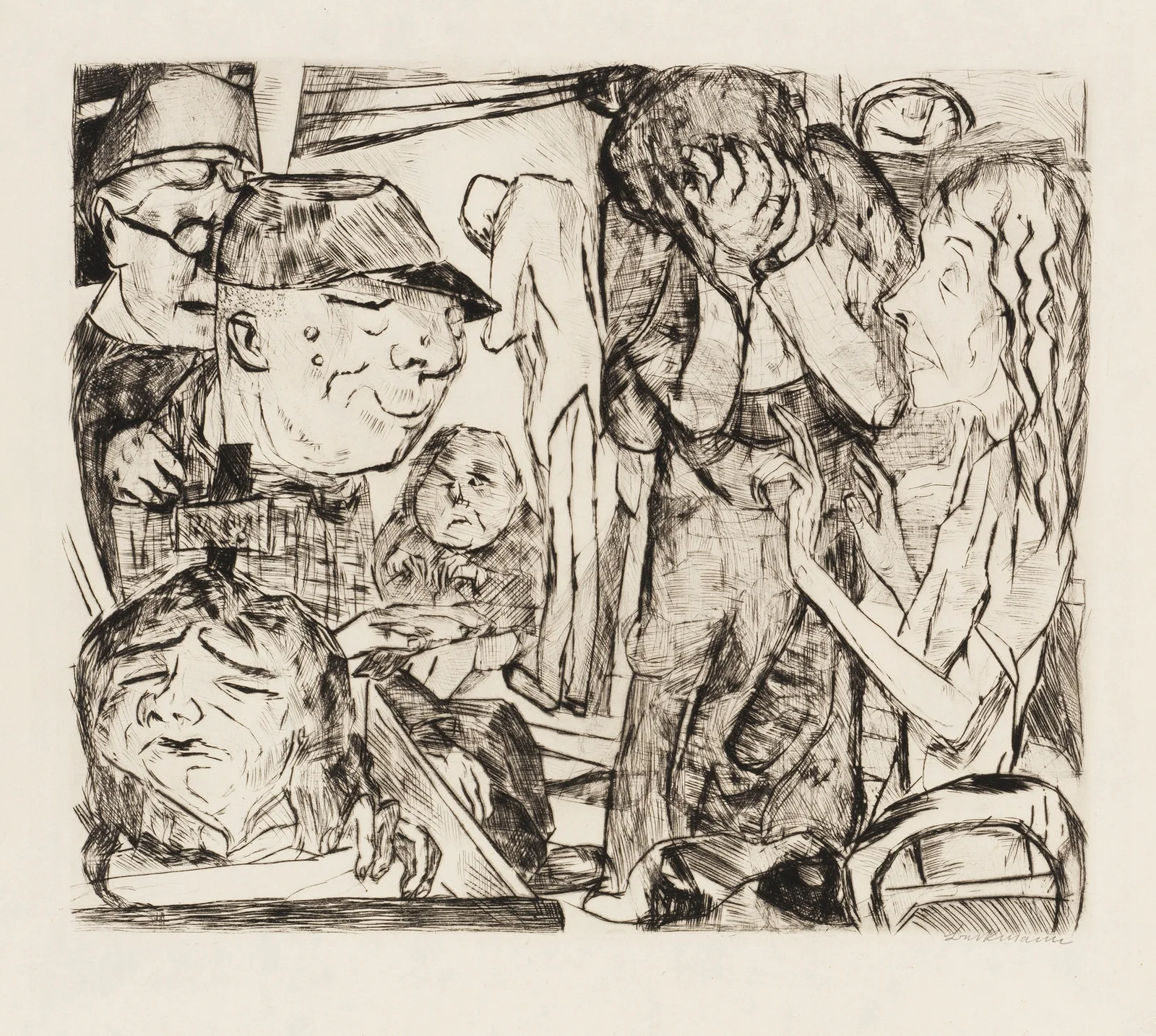 Gesichter Pl.08 av Max Beckmann