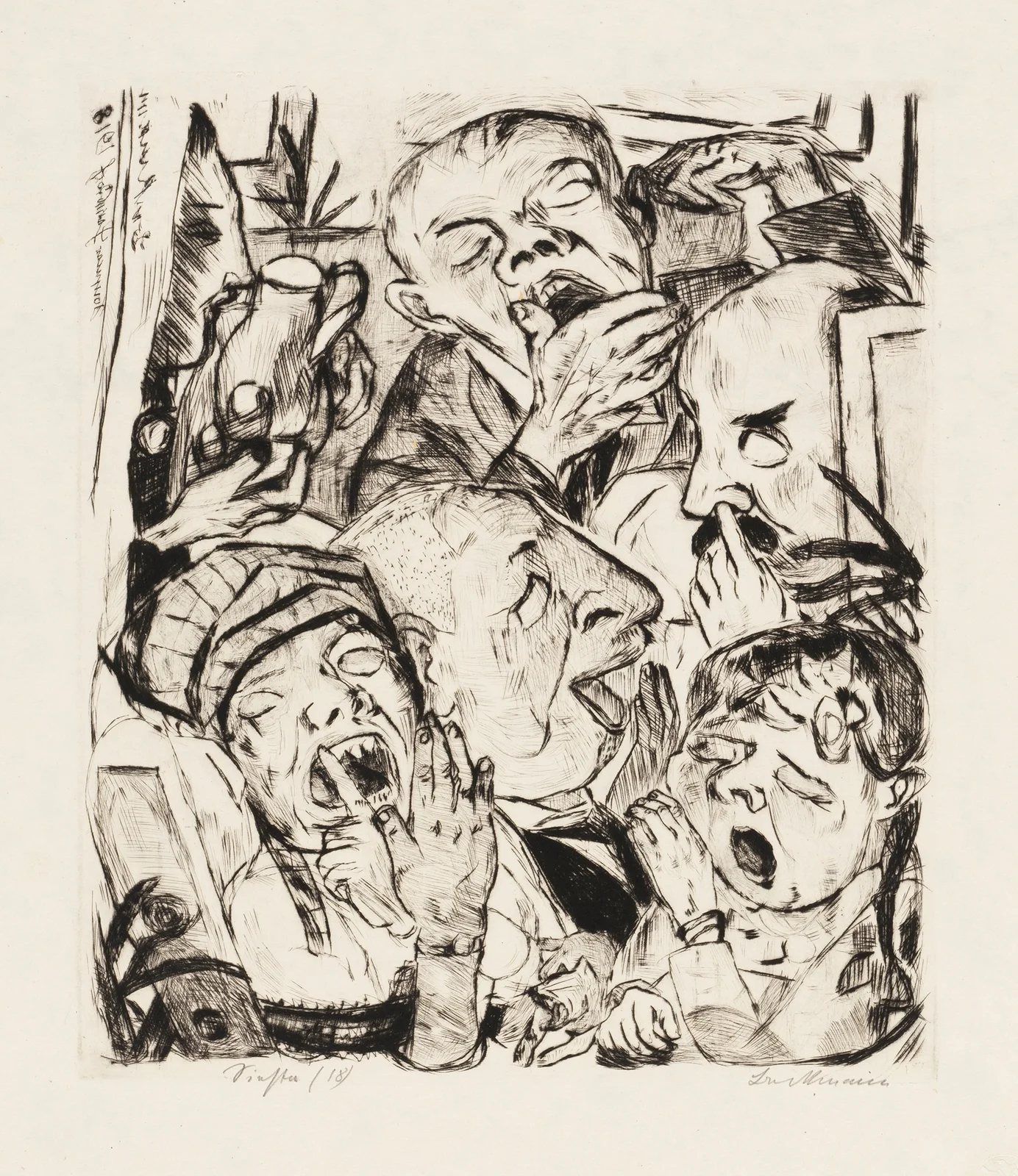 Gesichter Pl.09 av Max Beckmann
