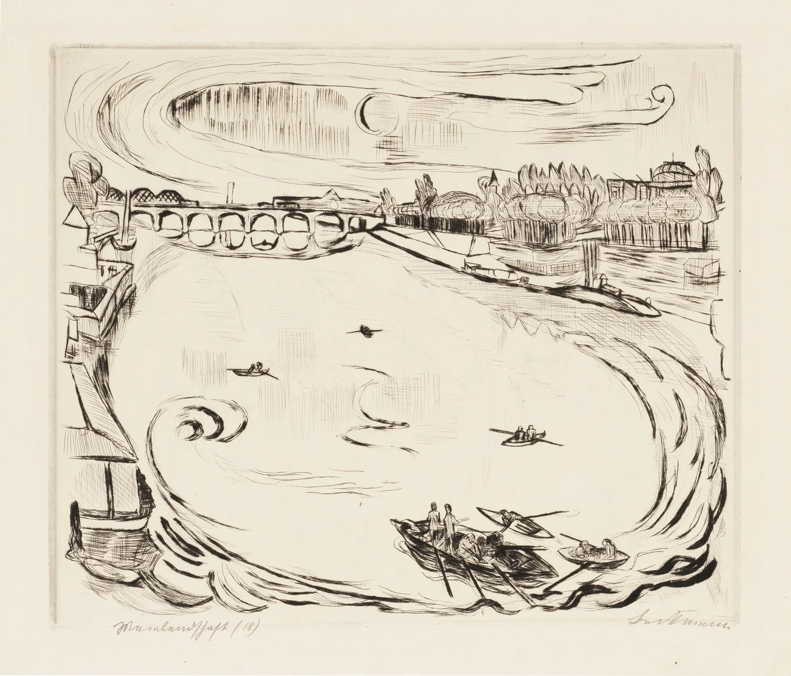 Gesichter Pl.10 av Max Beckmann