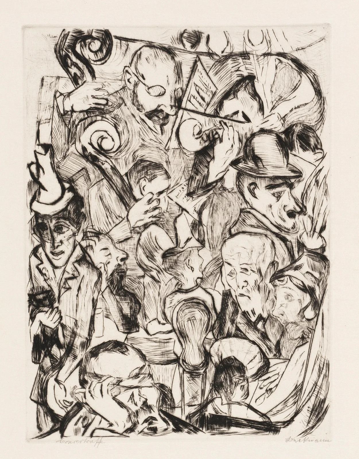 Gesichter Pl.13 av Max Beckmann