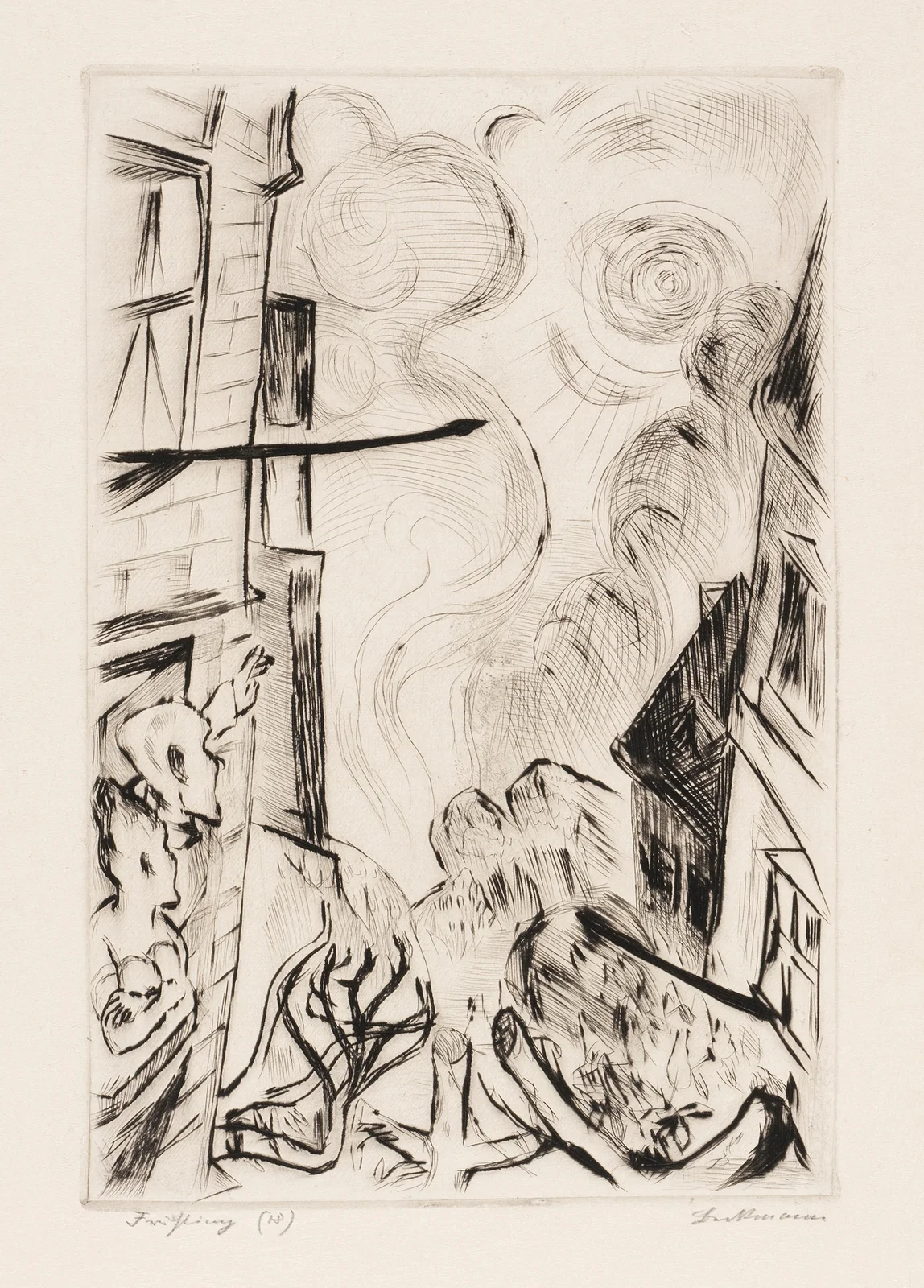 Gesichter Pl.17 av Max Beckmann