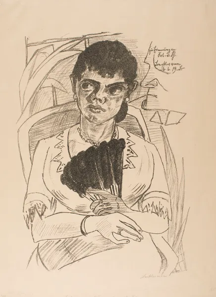 In Remembrance of Miss von Sch. av Max Beckmann