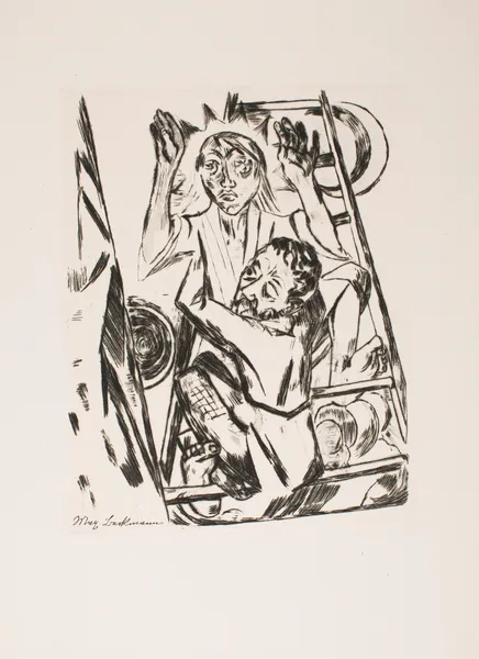 Jacob Wrestling with the Angel av Max Beckmann