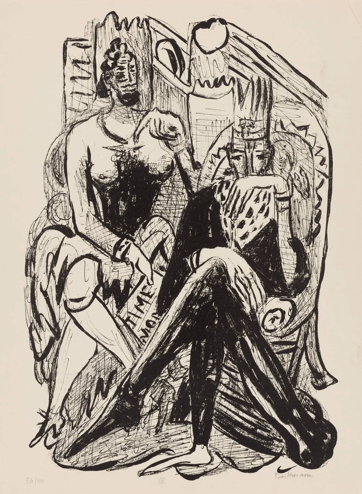 King and Demagogue av Max Beckmann