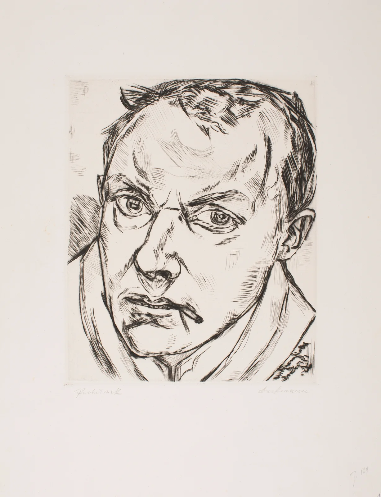 Large Self-Portrait av Max Beckmann