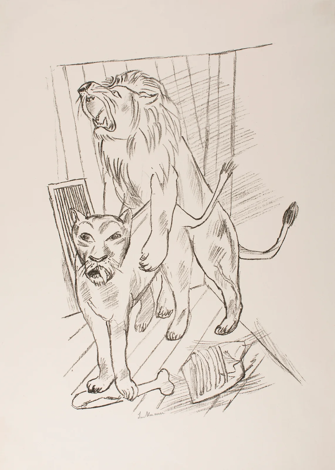 Lion Couple av Max Beckmann
