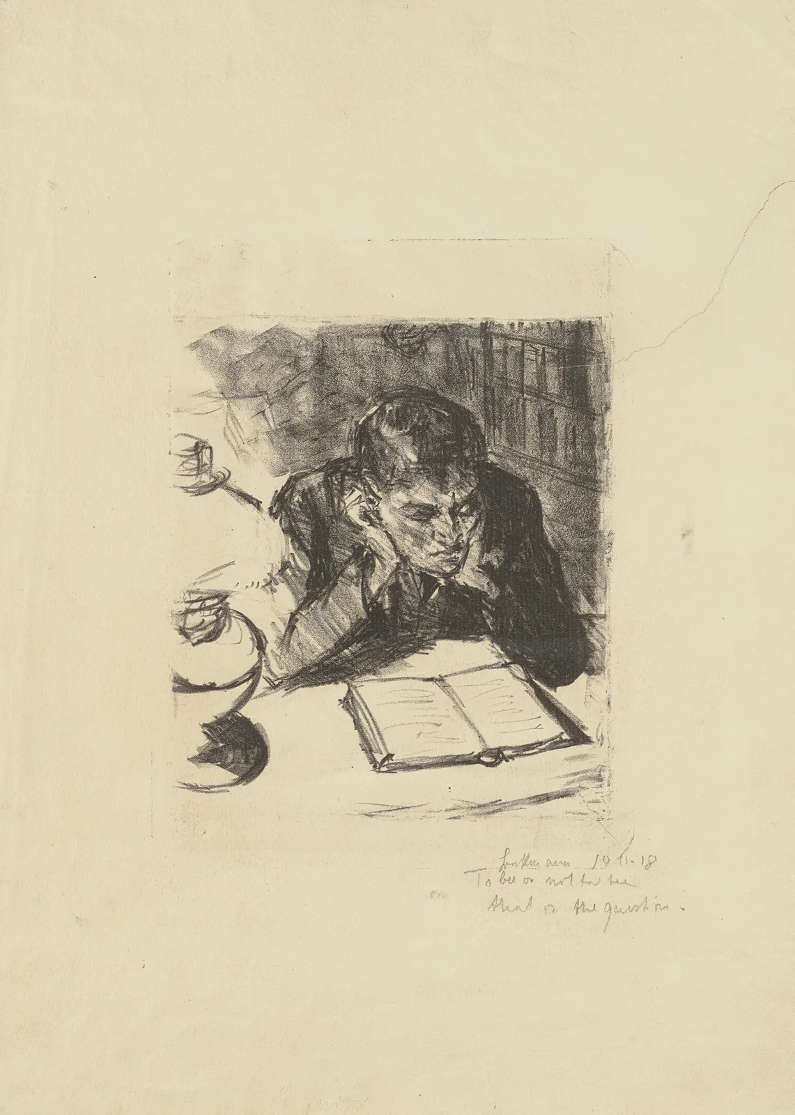 Man Reading II (Self-Portrait) av Max Beckmann