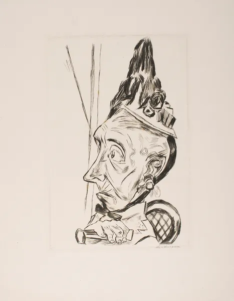 Old Woman with Bonnet av Max Beckmann