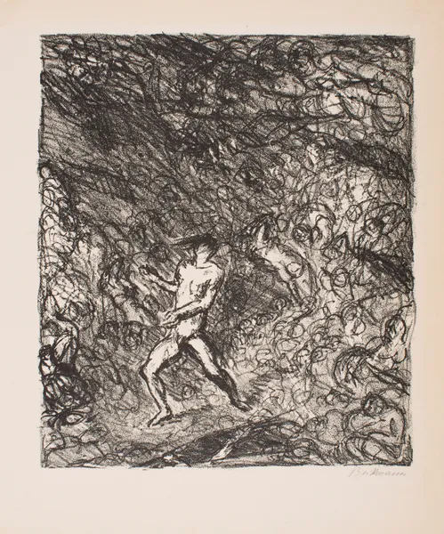 Orpheus in the Underworld, Plate 4 from the series ‘The Return of Eurydice, Three Cantos’ av Max Beckmann
