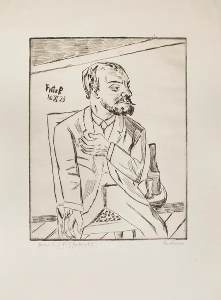 Portrait of Fritz P. av Max Beckmann