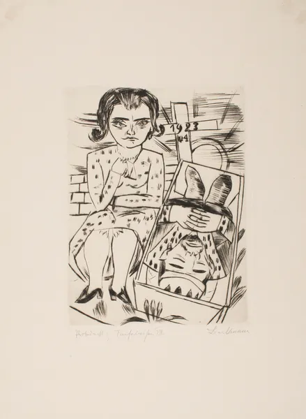 Princess Ursula Von Bärwalde Mourning for King Jerum av Max Beckmann