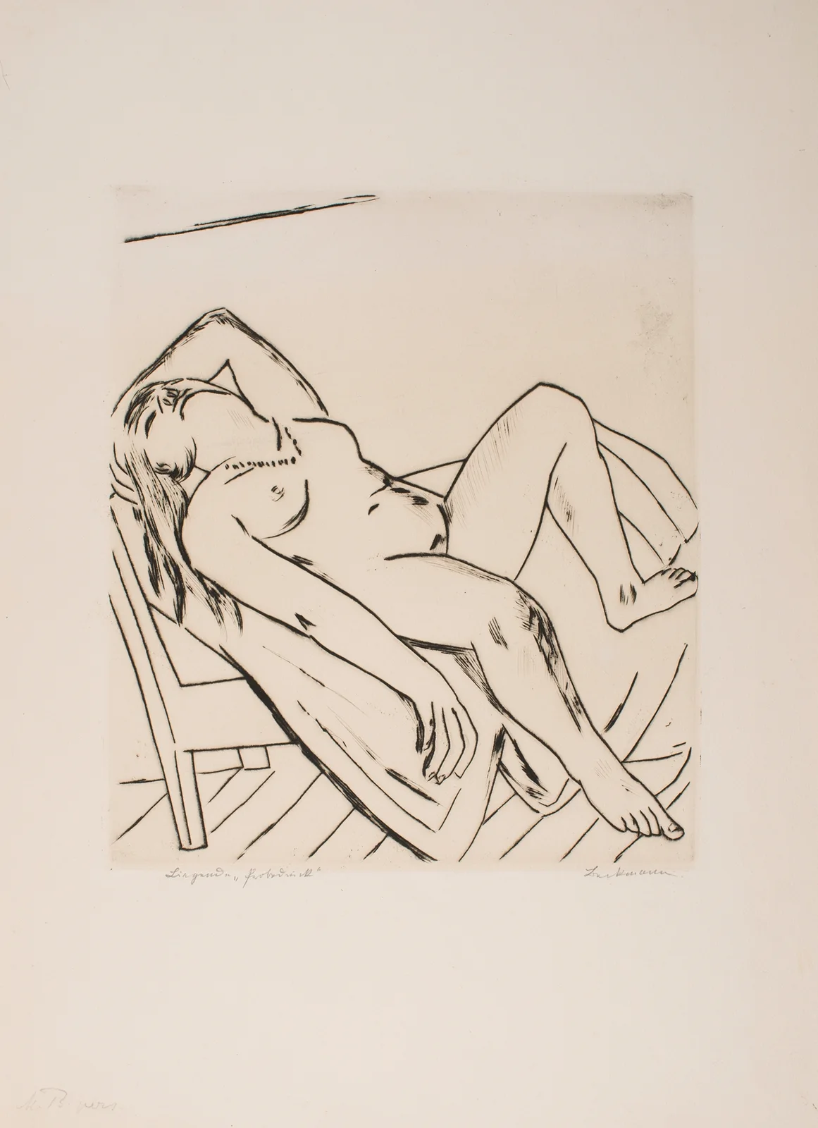 Reclining Figure av Max Beckmann
