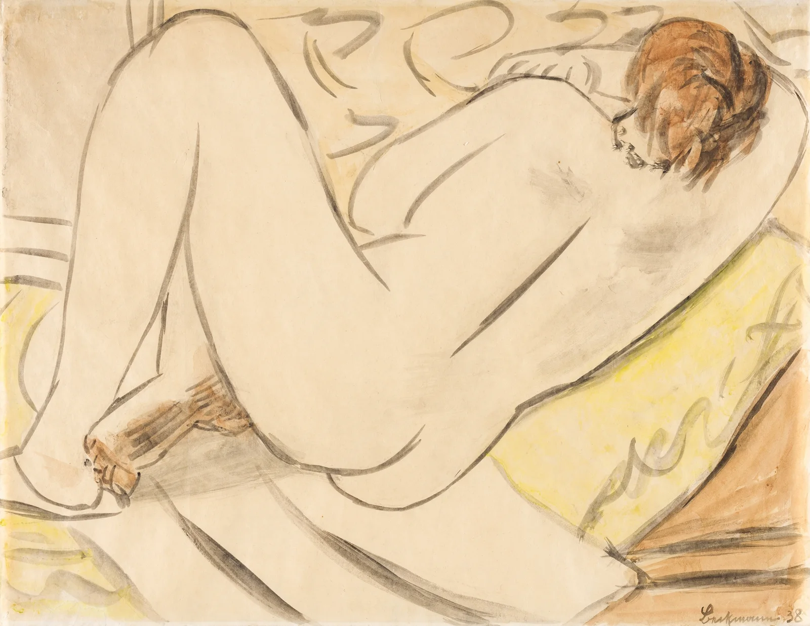 Sleeping Nude av Max Beckmann