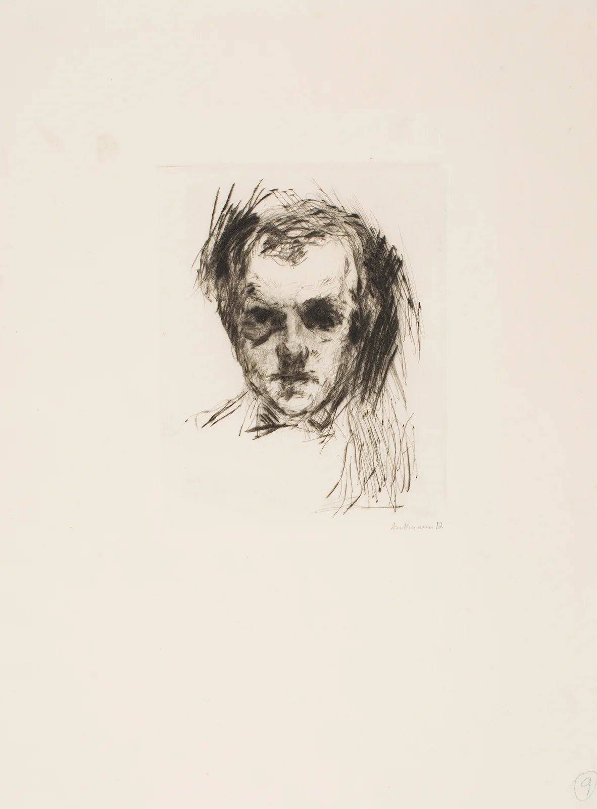 Small Self-Portrait av Max Beckmann
