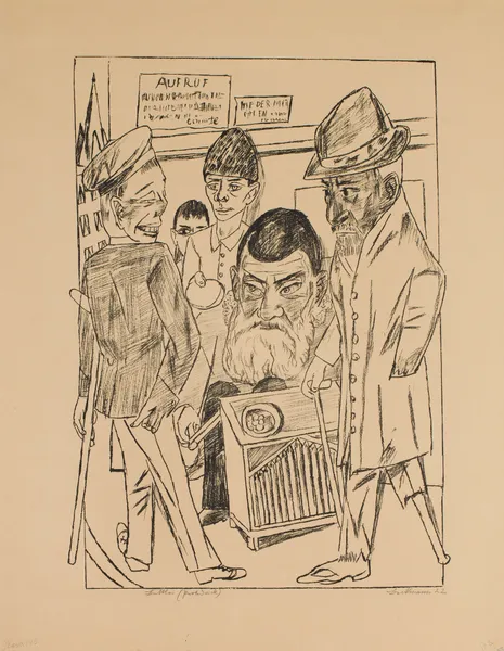 The Beggars, plate 7 from the series ‘Trip to Berlin 1922’ av Max Beckmann