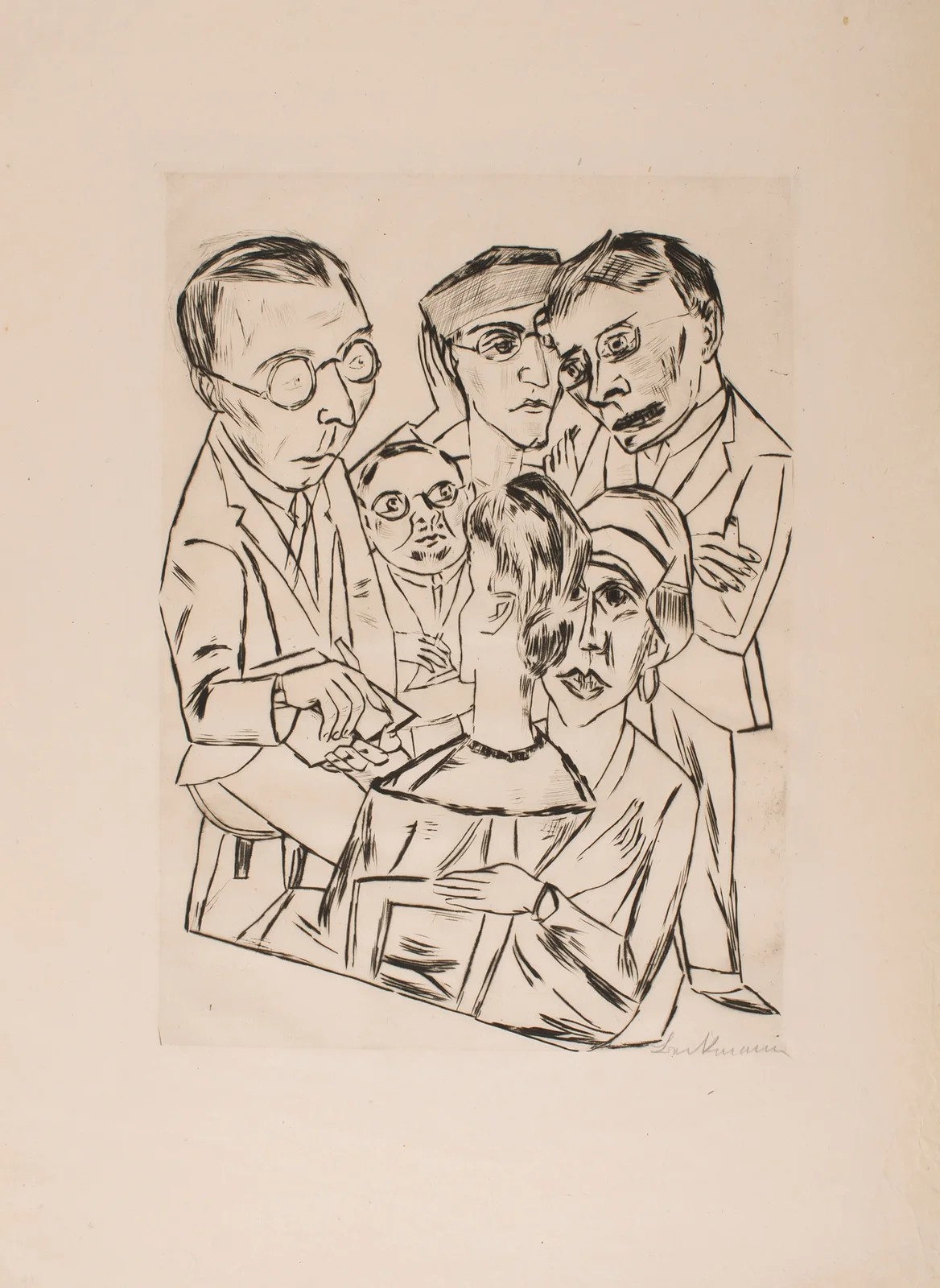The Draftsman in Society av Max Beckmann