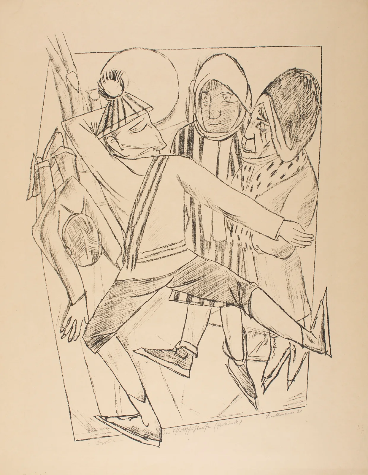 The Ice-Skater av Max Beckmann