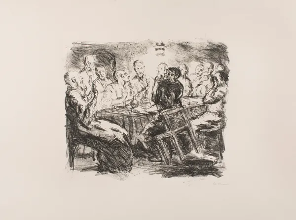 The Last Supper, plate 5 from the portfolio ‘Six Lithographs to the New Testament’ av Max Beckmann
