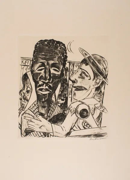 The Negro, plate 6 from the portfolio ‘Annual Fair’ av Max Beckmann