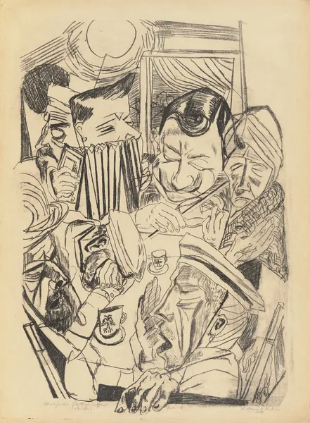 The Patriotic Song av Max Beckmann