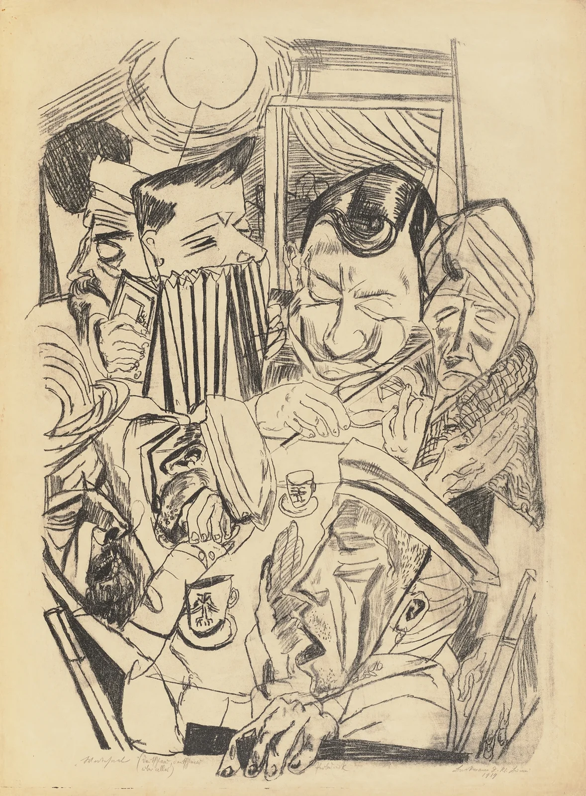 The Patriotic Song av Max Beckmann