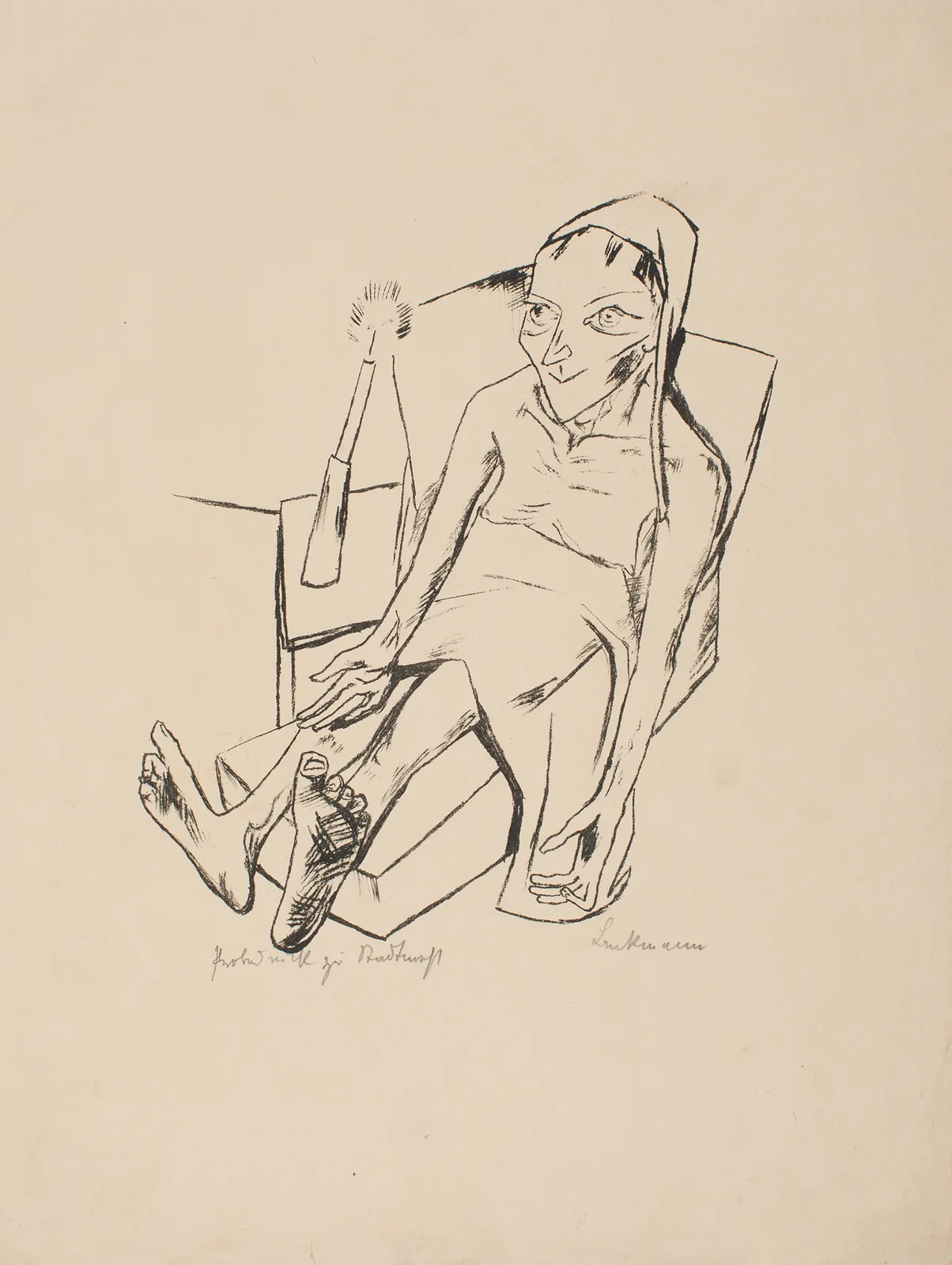The Sick One av Max Beckmann