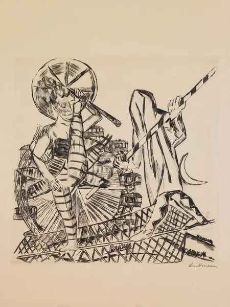 The Tight Rope Walkers, plate 8 from the portfolio ‘The Annual Fair’, 1921 – nr 1 av Max Beckmann
