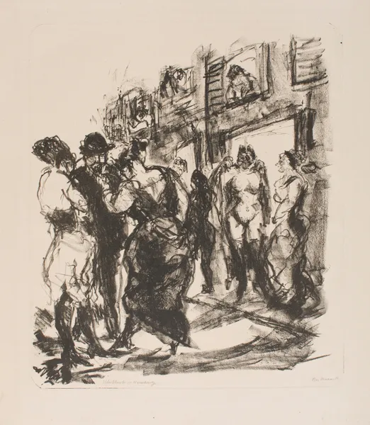 Ulrikus Street in Hamburg av Max Beckmann