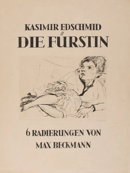 Woman on a Sofa (Friedel Battenberg), title sheet from the suite ‘The Duchess’ av Max Beckmann