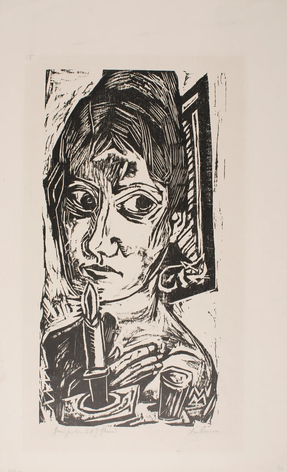 Woman with Candle av Max Beckmann