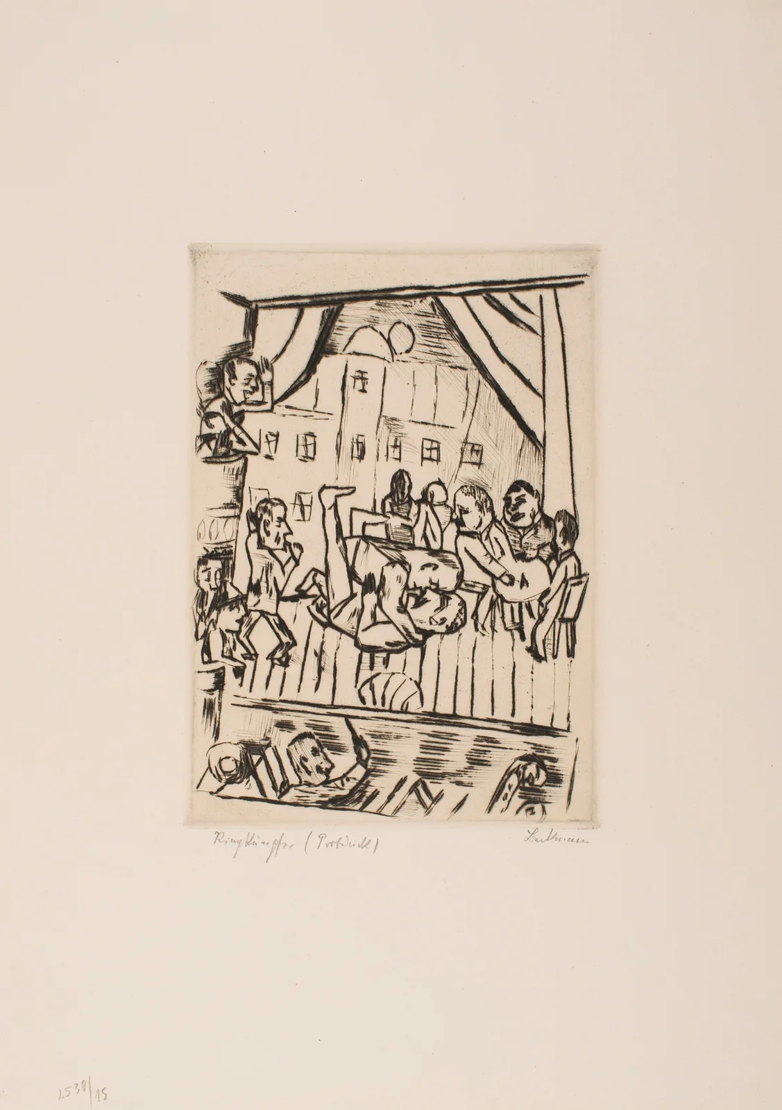 Wrestlers av Max Beckmann