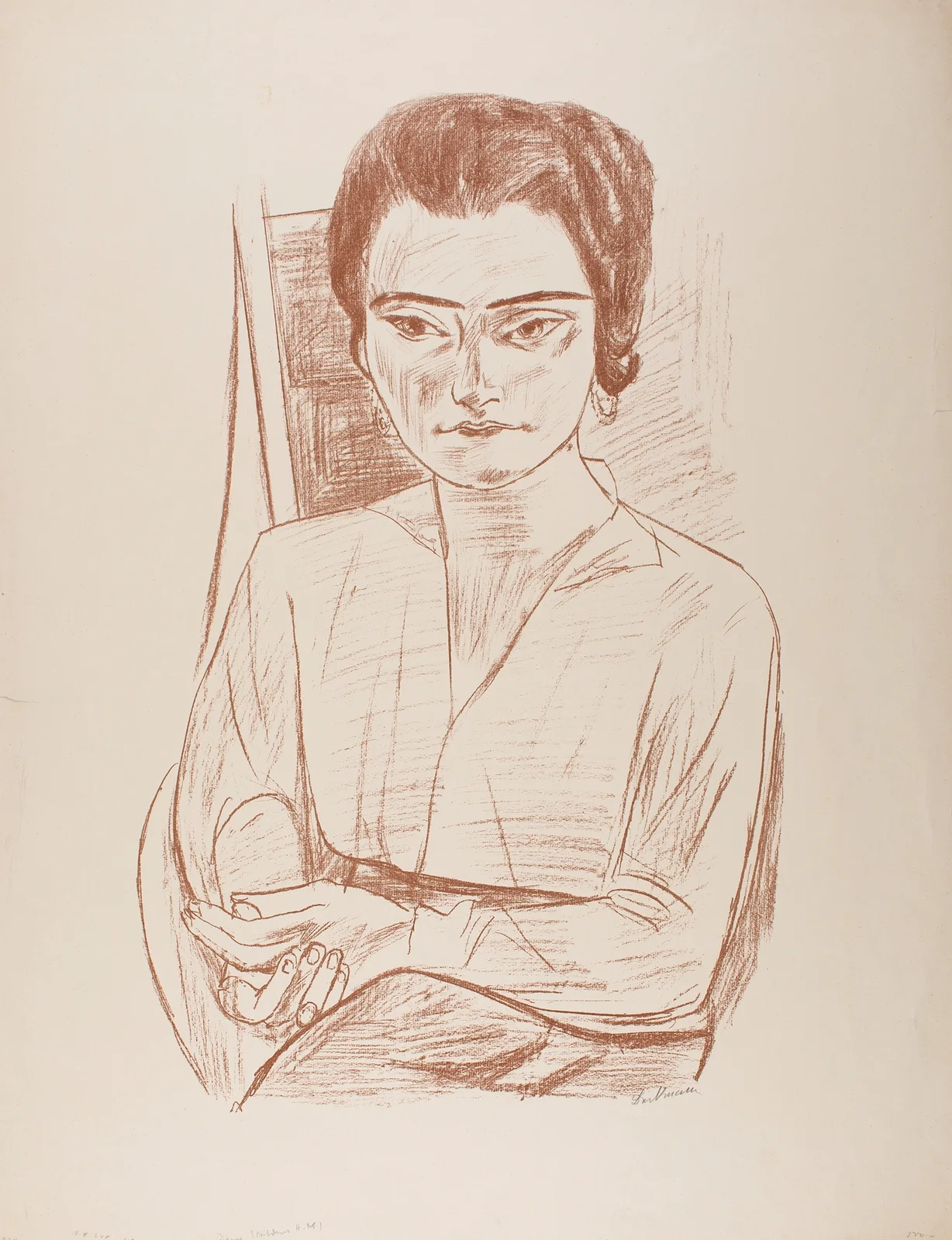 Young Woman (Portrait of Naila, ‘Frau H. M.’) av Max Beckmann