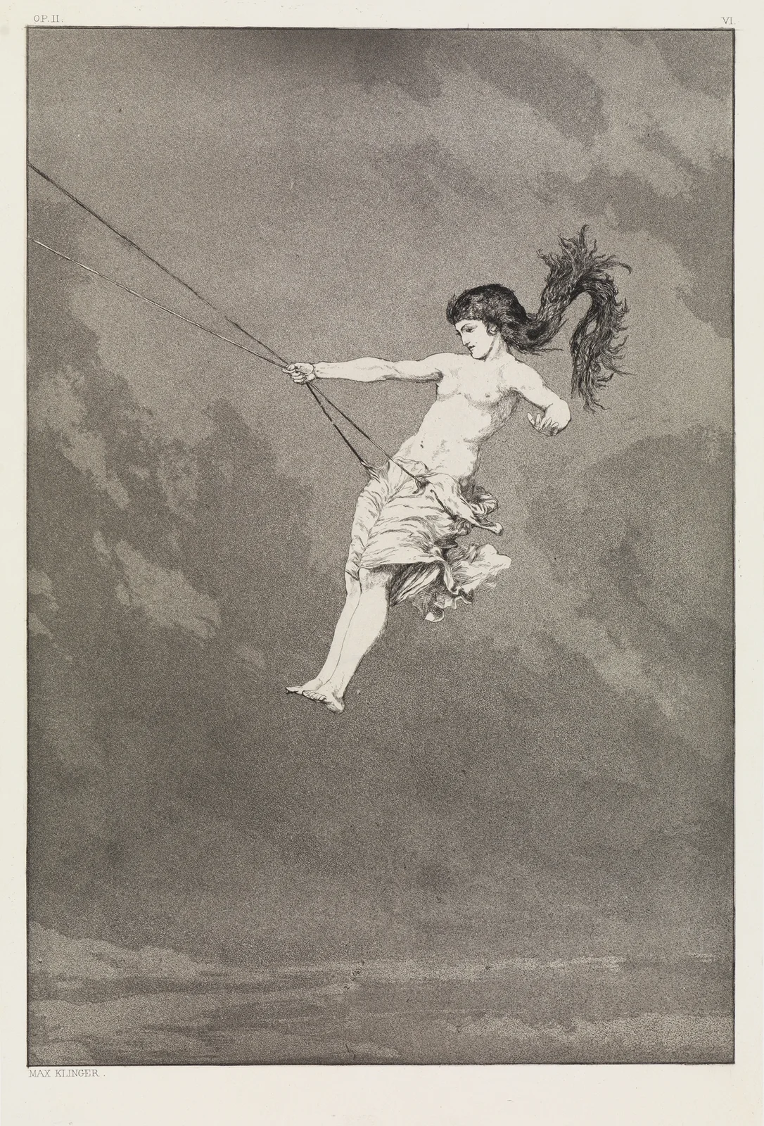 Intermezzo (Erstes Intermezzo) (Rettungen Ovidischer Opfer, Opus II, Blatt 6) av Max Klinger