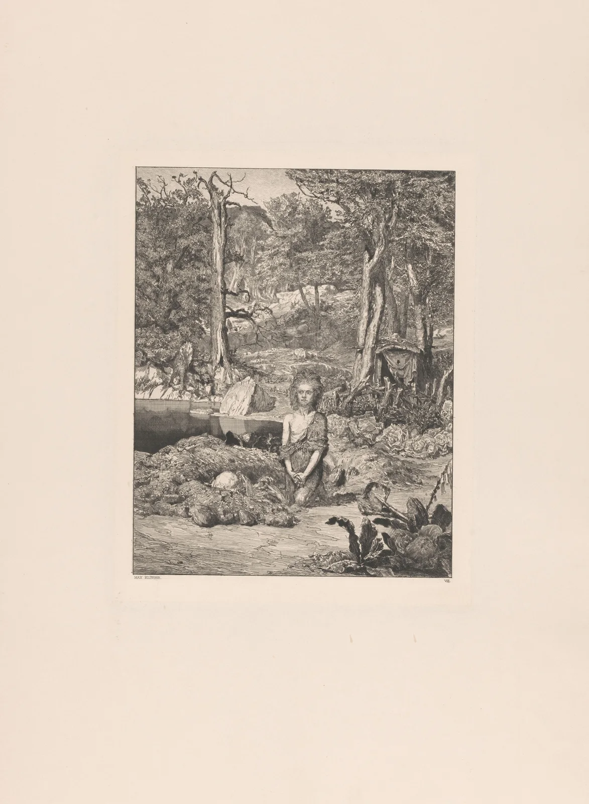 Simplicius am Grabe des Einsiedlers av Max Klinger