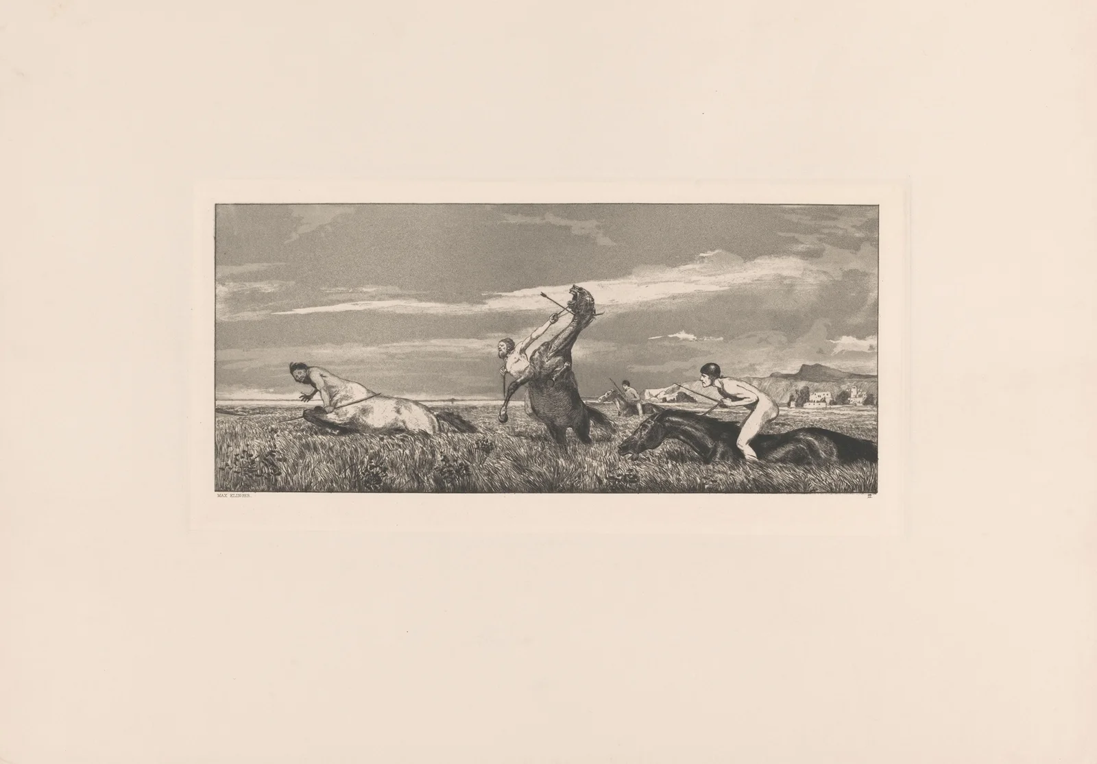 Verfolgter Centaur av Max Klinger