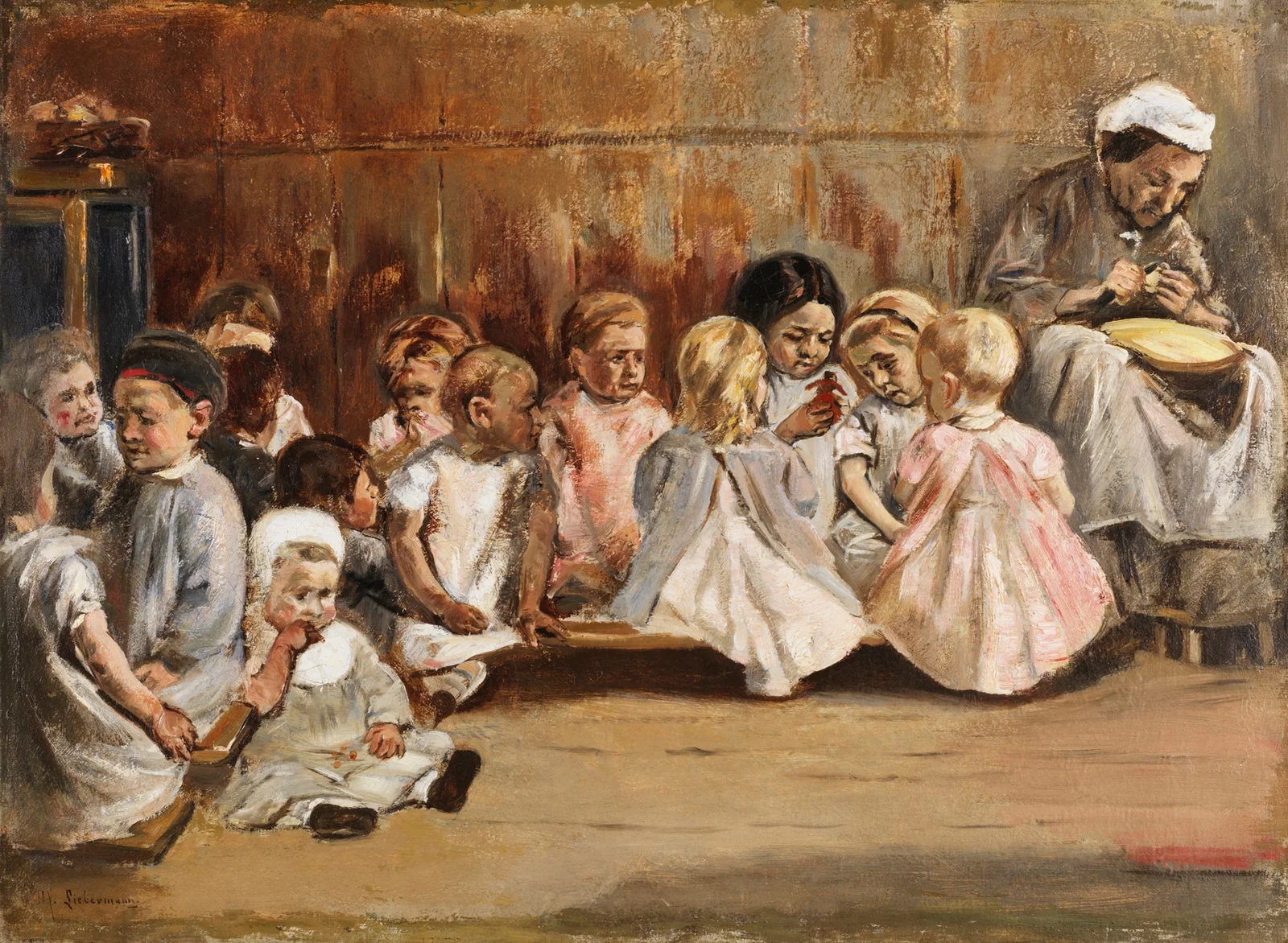 Kleinkinderschule av Max Liebermann