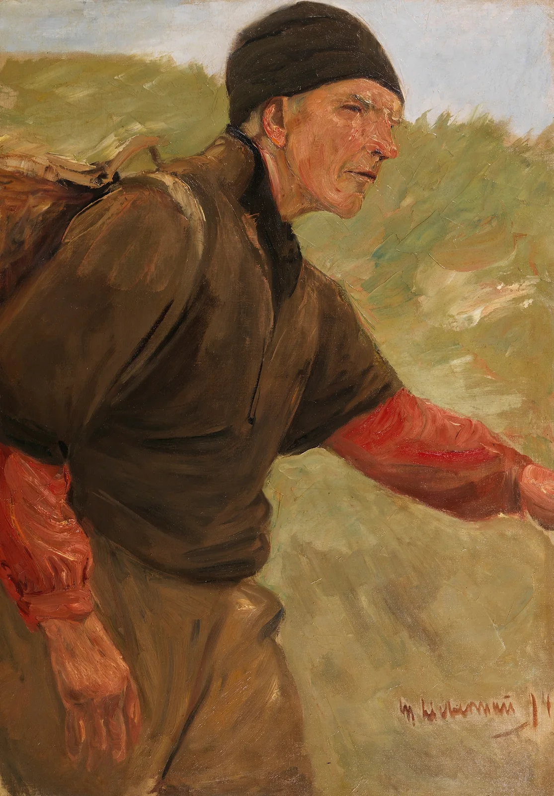 Schreitender Bauer av Max Liebermann
