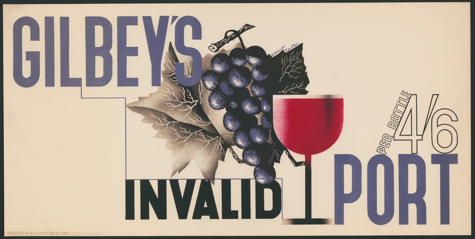 Gilbey’s invalid port, 1933 – nr 2 av Edward McKnight Kauffer