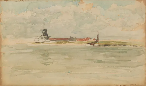 A Little Red Note–Dordrecht av James Abbott McNeill Whistler