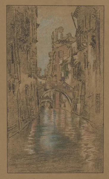 A Venetian canal av James Abbott McNeill Whistler