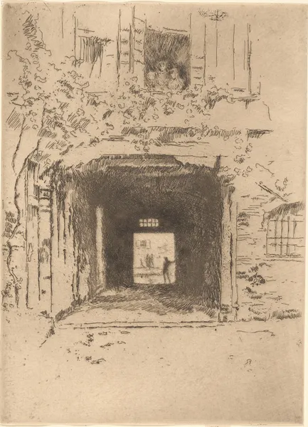 Doorway and vine av James Abbott McNeill Whistler