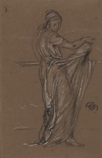 Draped Female Figure av James Abbott McNeill Whistler