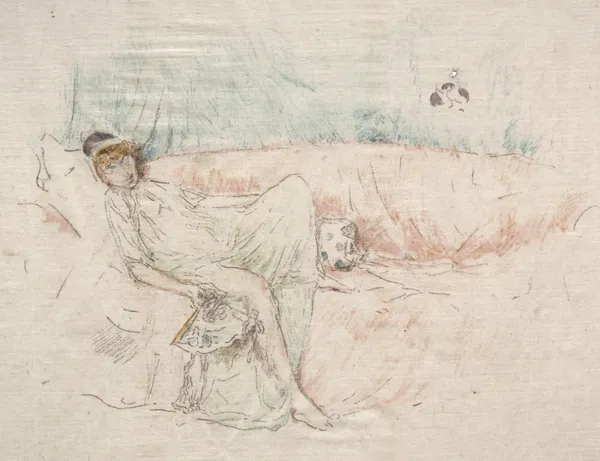 Draped Figure Reclining av James Abbott McNeill Whistler