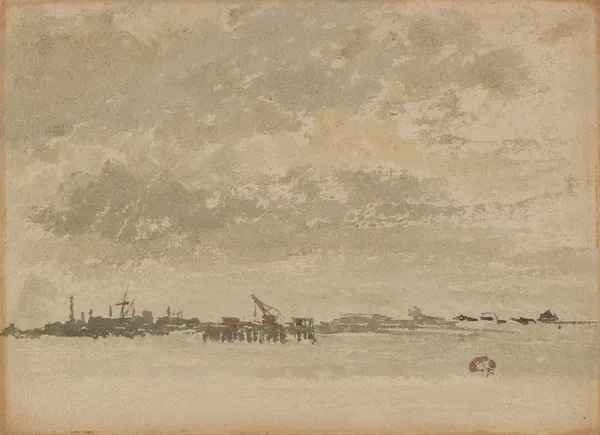 Grey and Silver–Purfleet av James Abbott McNeill Whistler