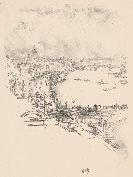 Little London av James Abbott McNeill Whistler