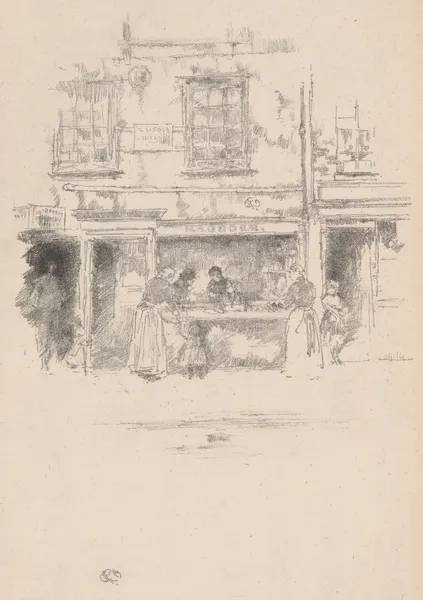Maunder’s Fish Shop av James Abbott McNeill Whistler