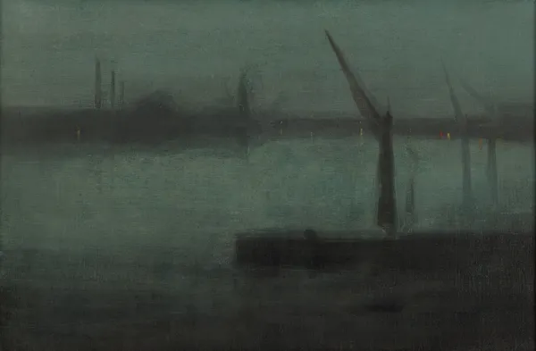 Nocturne: Blue and Silver–Battersea Reach av James Abbott McNeill Whistler