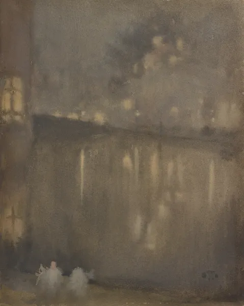 Nocturne: Grey and Gold–Canal, Holland av James Abbott McNeill Whistler