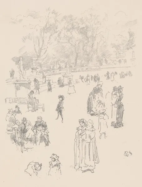Nursemaids (Les Bonnes du Luxembourg) av James Abbott McNeill Whistler