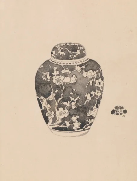 Oviform Ginger Jar with Bell-shaped cover, 1878 – nr 2 av James Abbott McNeill Whistler